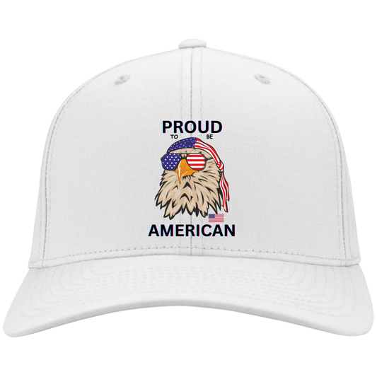4th of July Twill Cap, Eagle, Proud to be American