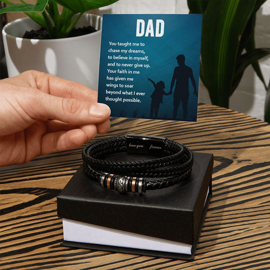 Dad, Your Father's Day gift, Love YOU Forever Bracelet